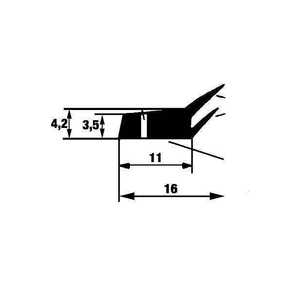 Dichtungsprofil Selbstklebend Typ D - 7,5 Meter Weiß