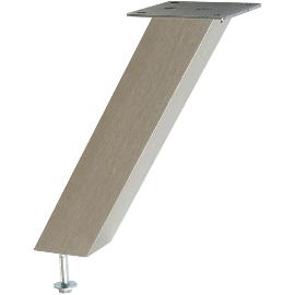 Imagine produs pentru Consolă bar Capri înclinată 50 x 50 mm, H 230 mm, aluminiu finisaj inox