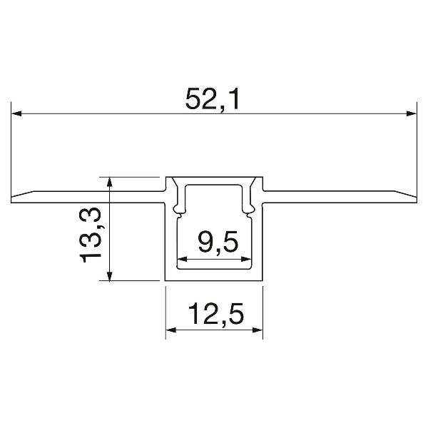 Trockenbauprofil mit opaler Abdeckung für LED-Bänder 3000 mm Alu weiß