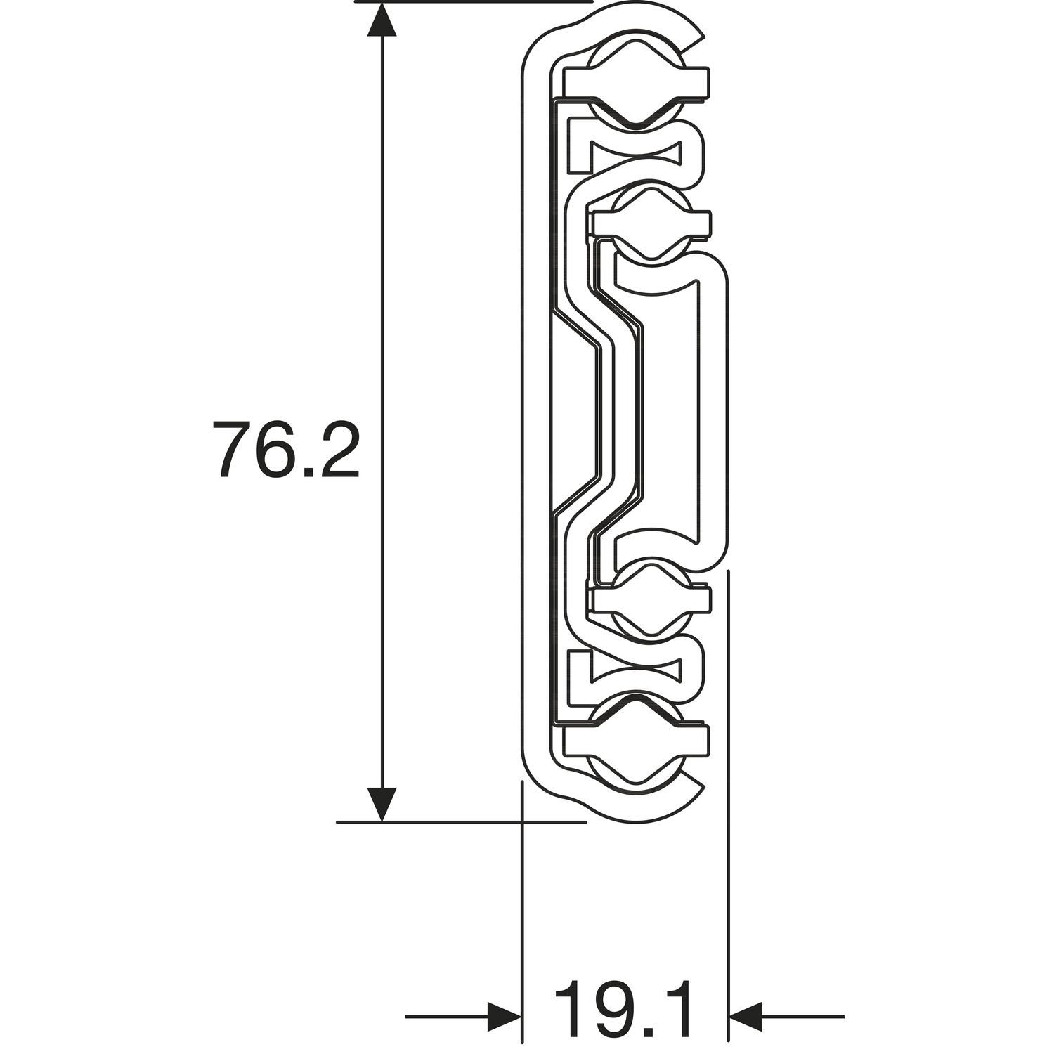 Stahl verzinkt ACCURIDE 634XX Winkelsatz Länge 711 mm 