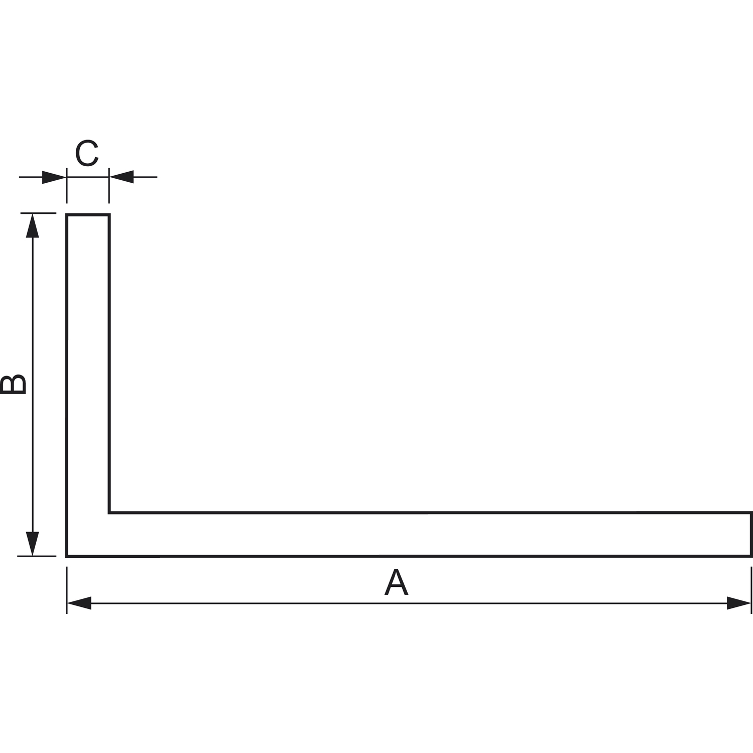 Profilo angolare100x60x2,5 angolare PVC bianco per fughe e giunti angolari
