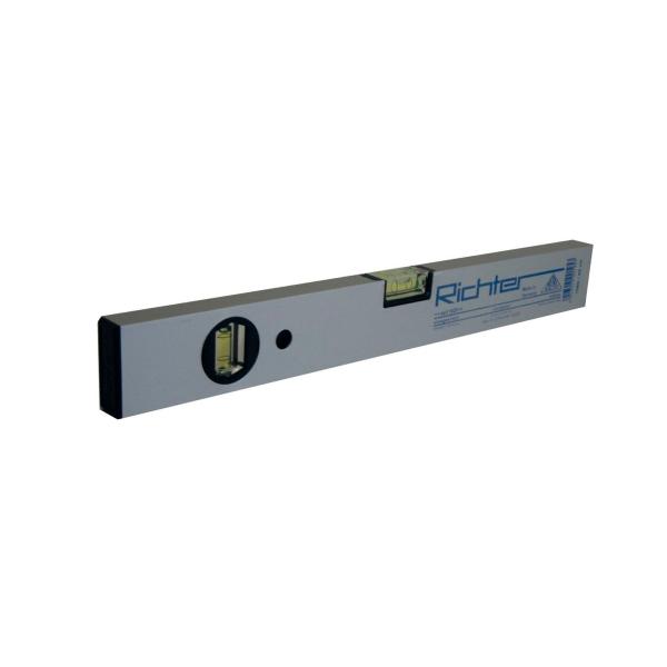 Livella LM In Metallo Anodizzato Argento - Senza Magnete, Profilo Leggero, Bolle Orizzontale E Verticale, Precisione 0,5 Mm/m - 3