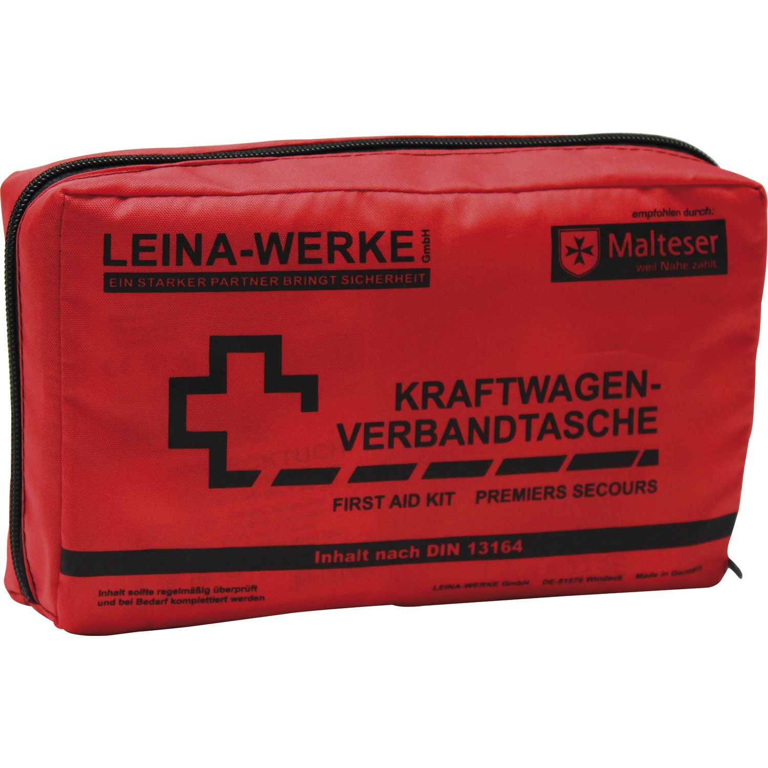 LEINA KFZ-Verbandtasche Größe 215 x 55 x 130 mm rot