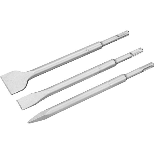 Set di scalpelli SDS plus per pietra, piastrelle e cemento - Wood, Tools & Deco