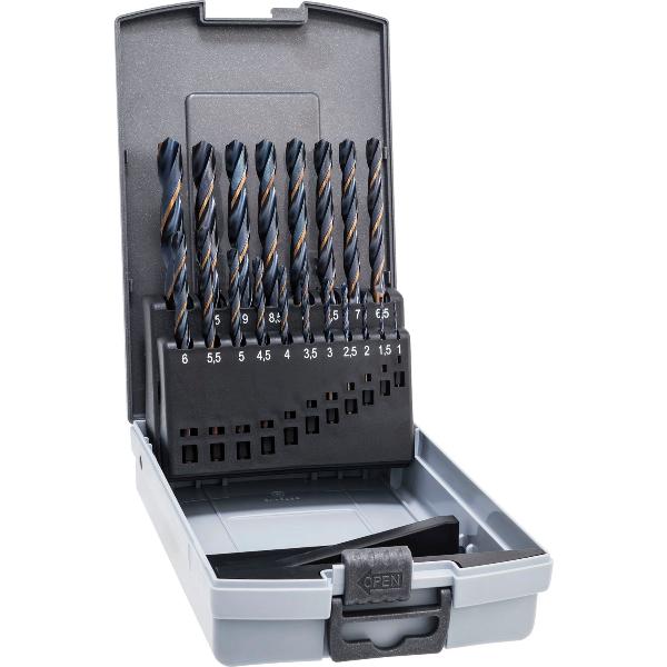 ALPEN Bohrer-Kassette Sprint M.DIN338RN, 170-tlg. – HSS Spiralbohrer, 1.0–10.0 Mm, In Metallkoffer