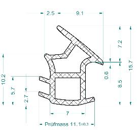 Dichtung tür anschlag forrno CONVOTHERM 540mm dim. profil 47x10mm