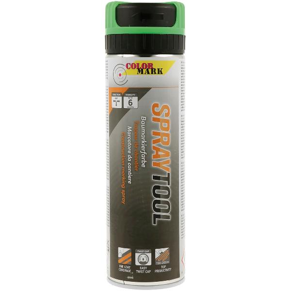 Neongrüne Markierungsspray-Farbe – 500ml Mit Überkopfventil Für Klare Linien Auf Straßen & Böden
