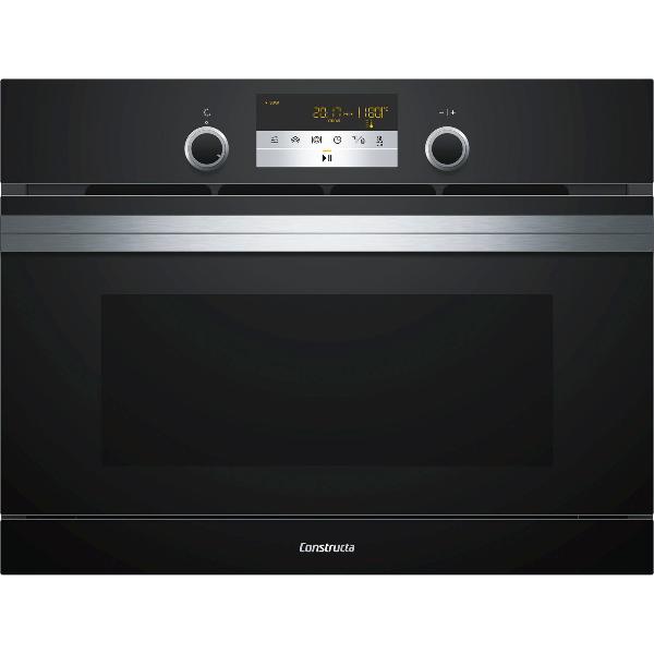 CONSTRUCTA Mikrowellen-Backofen mit Dampfgarfunktion CC4P86660 schwarz