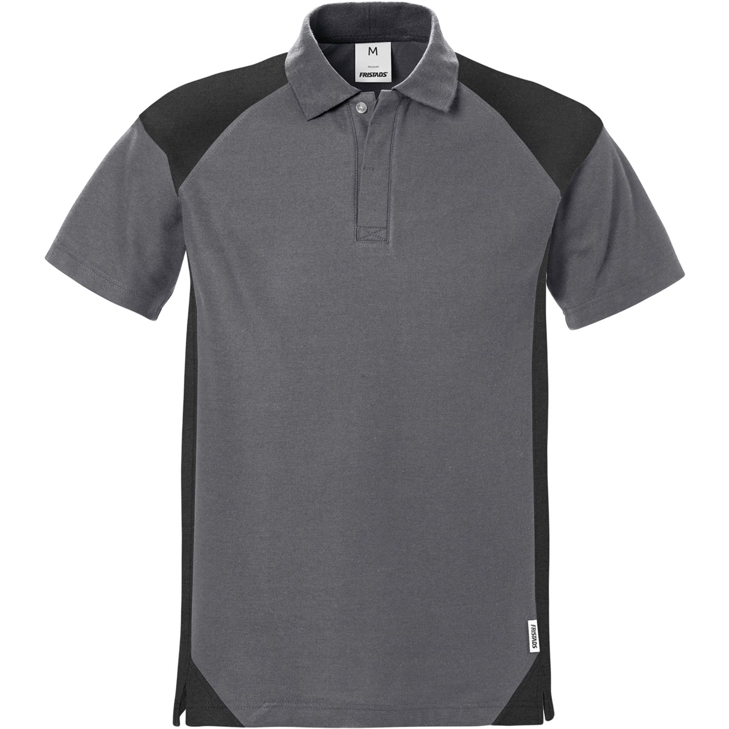 Polo-Shirt M FRISTADS grau/schwarz