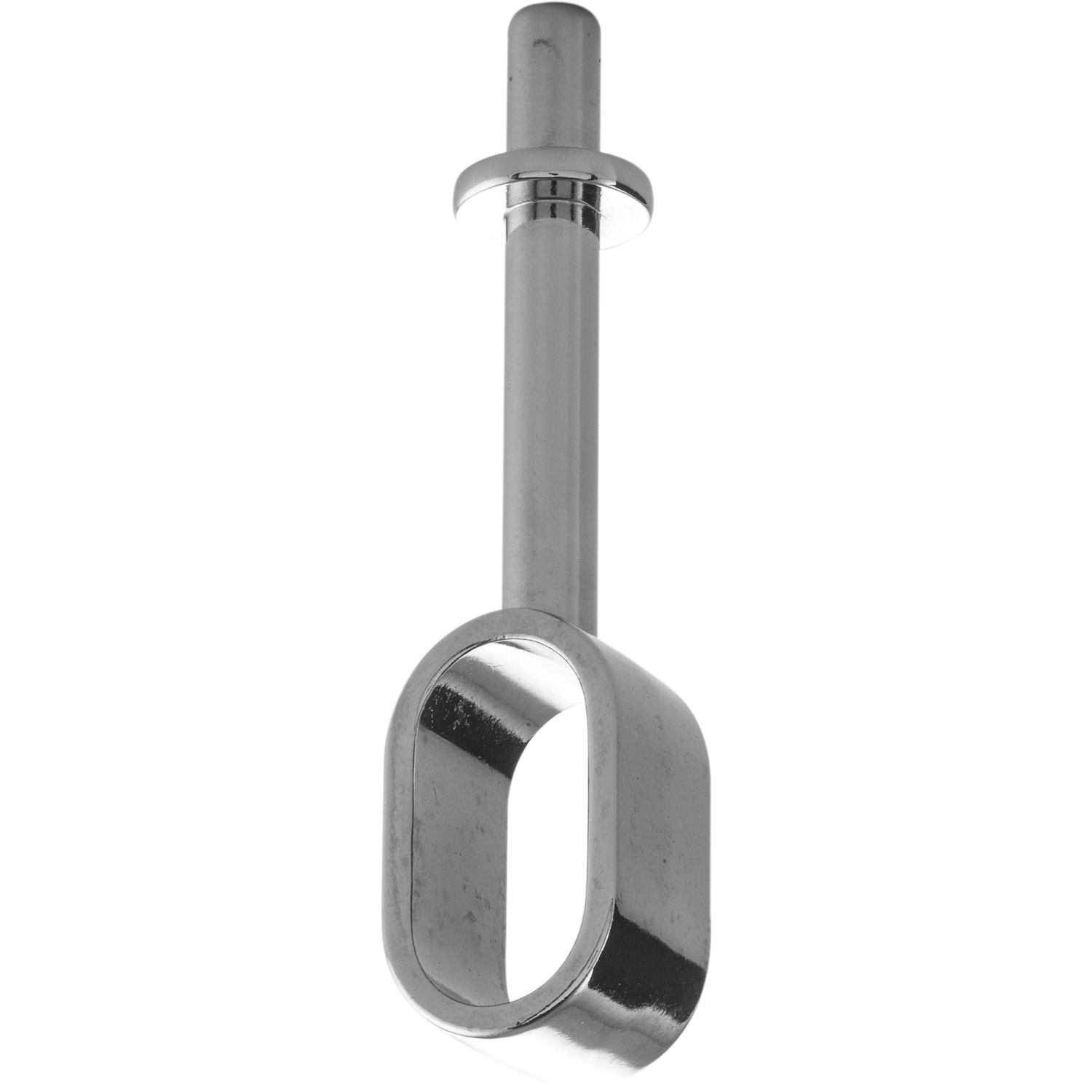 Oval 4 Schrankrohrlager offen, für Schrankrohr 30x15, Zink verchromt