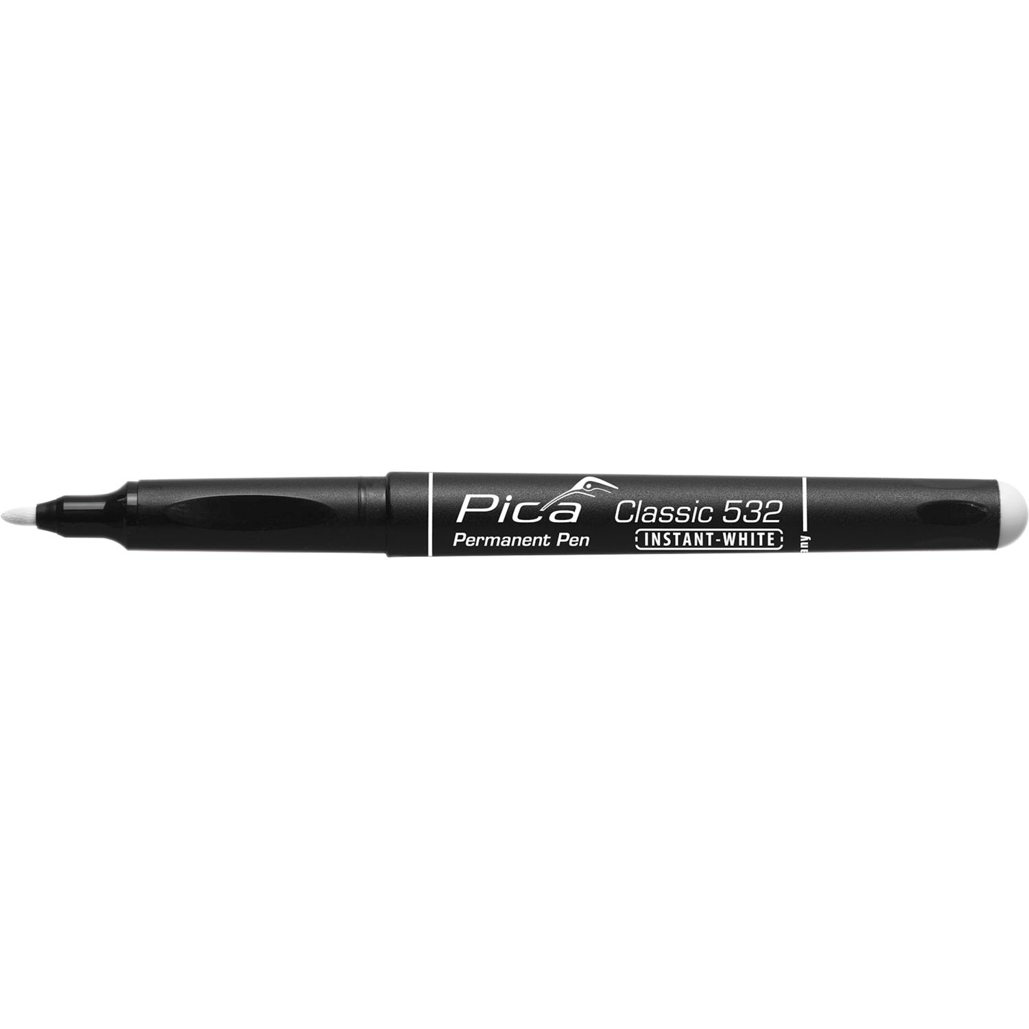 Permanentmarker Pica Permanent-Pen INSTANT WHITE Marker Rundspitze 1-2 mm 