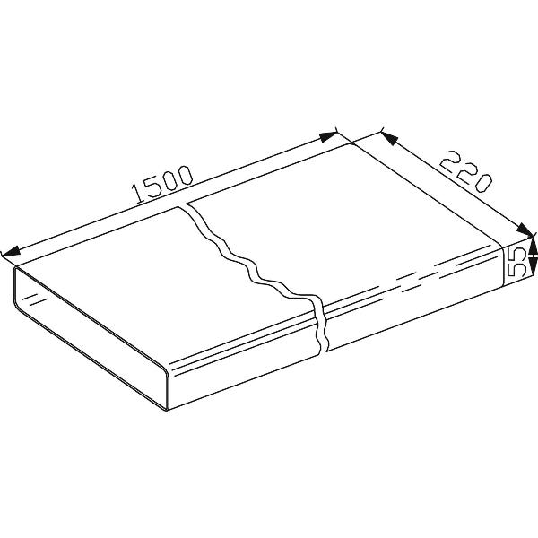 FABER Flachkanal 220 x 55 x 1500 mm