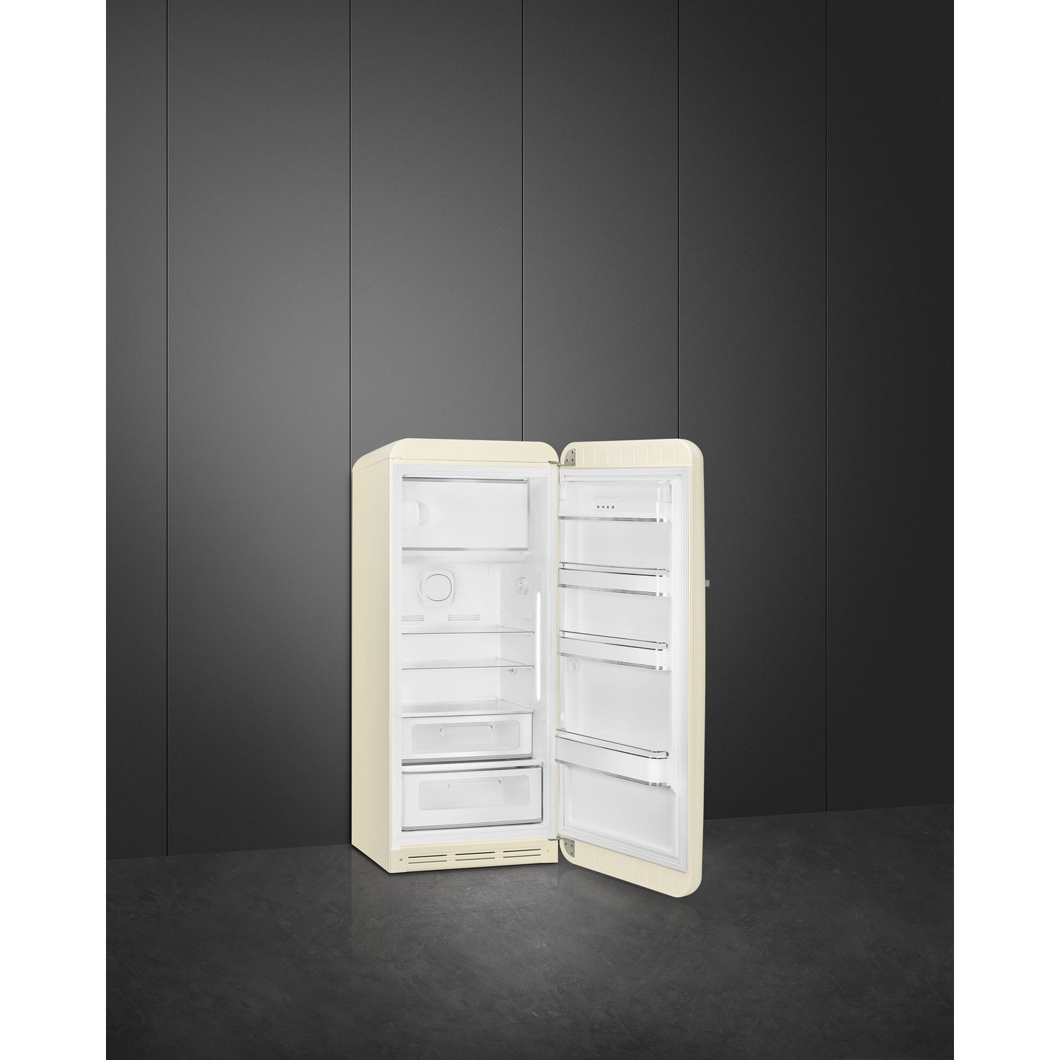SMEG Retro Stand-Kühlschrank FAB28RCR5 Creme, Rechtsanschlag