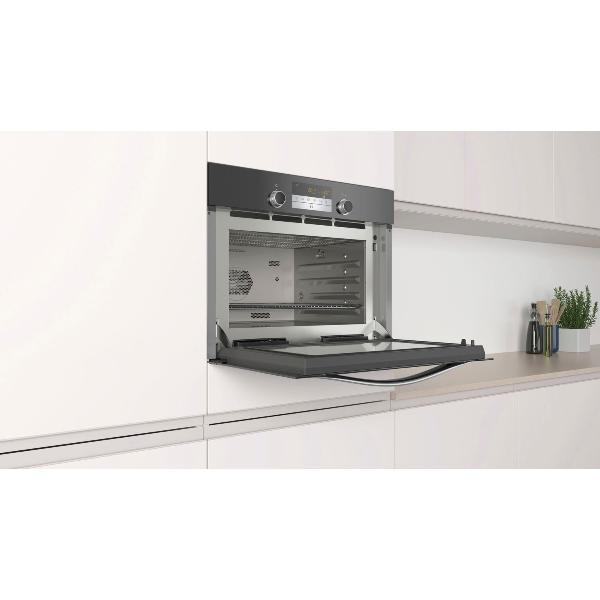 CONSTRUCTA Mikrowellen-Backofen mit Dampfgarfunktion CC4P86660 schwarz