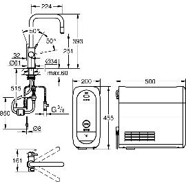 GROHE Blue Home + Armatur U-Auslauf 31543DC0 druckfest, Edelstahl
