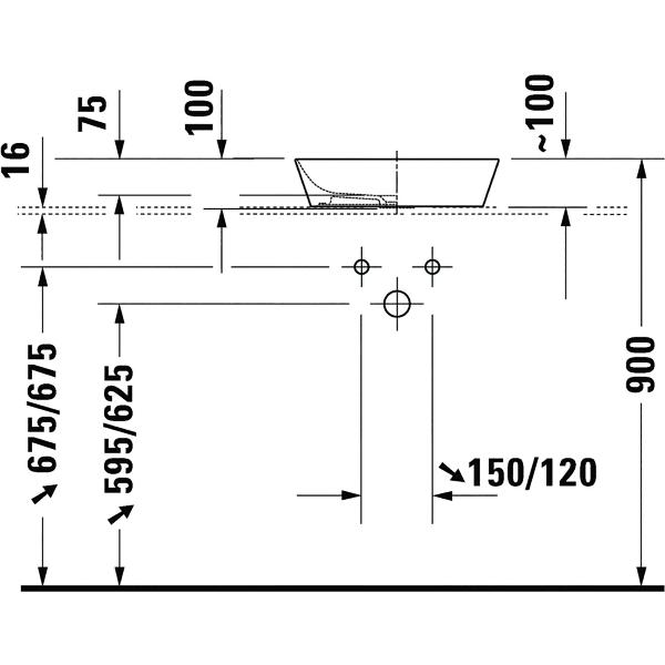 DURAVIT Aufsatzwaschtisch Cape Cod rund ohne Hahnlochbank, weiß seidenmatt