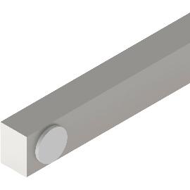 Imagine produs pentru Profil distantier HELM GT, 9 mm, taiat pe masura, efect inox