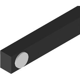 Imagine produs pentru Profil distantier HELM GT, 9 mm, taiat pe masura, negru mat