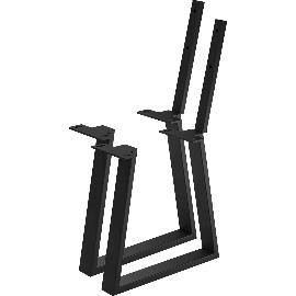 Artikelbild für Bankkufe Etsi Trapez mit Lehne, Breite 480 mm, Stahl schwarz strukturiert