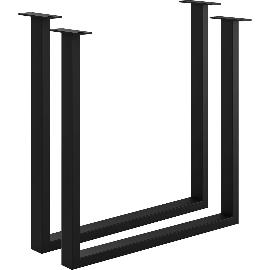 Artikelbild für Tischkufe Etsi U-Form, Breite 700 mm, Verstellgleiter,Stahl schwarz strukturiert