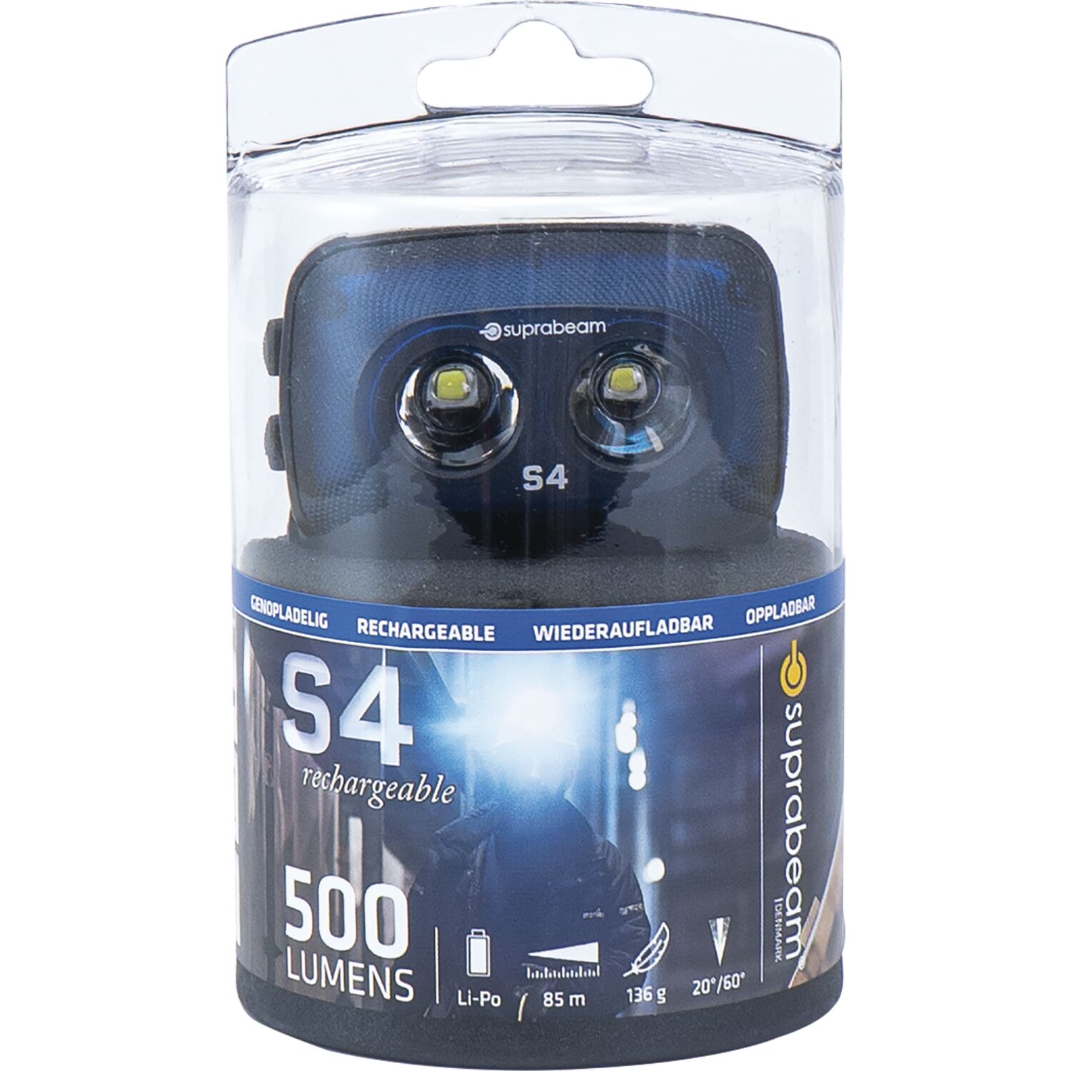 SUPRABEAM Stirnlampe S4 rechargeable LED 500 Lumen IP68