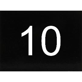 Nummernschild selbstklebend, 40 x 30 mm, Type 14, Kunststoff schwarz  glänzend