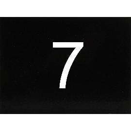 Nummernschild selbstklebend, 40 x 30 mm, Type 51-999,Kunststoff schwarz  glänzend