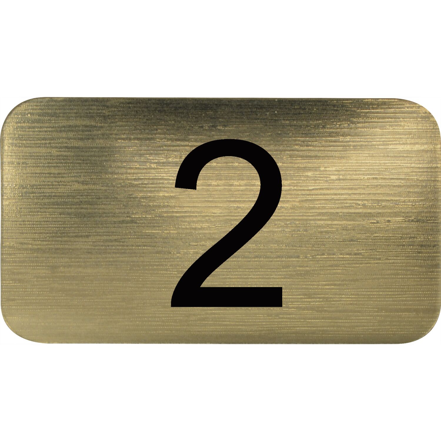 Nummernschild selbstklebend, 35 x 20 mm, Type 2, Kunststoff gold