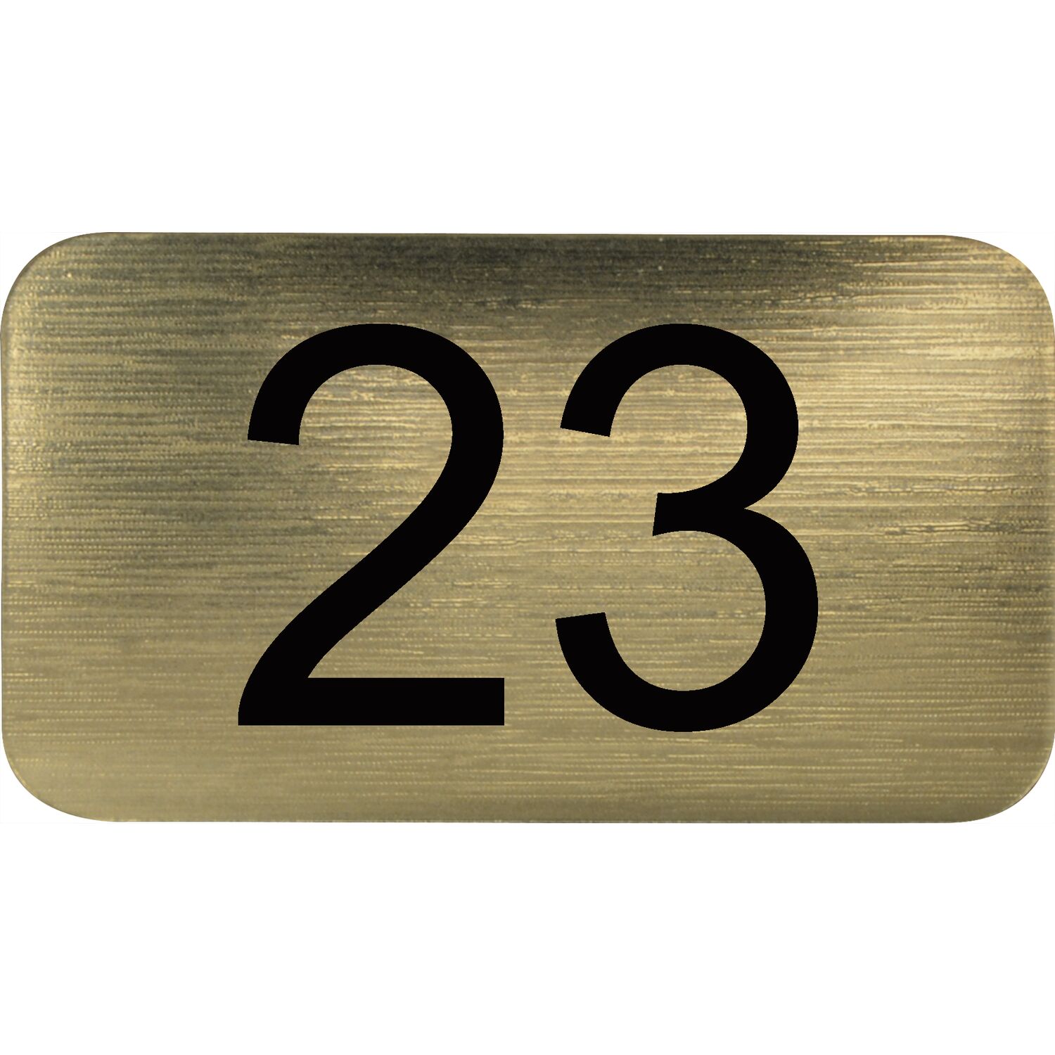 Nummernschild selbstklebend, 35 x 20 mm, Type 23, Kunststoff gold metallic