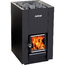 Artikelbild für HARVIA Saunaofen holzbefeuert Linear 18 compact 14,3 kW Stahl schwarz