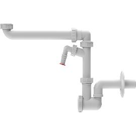 Artikelbild für SOLIDO 5/4" x 32 mm Raumspar-Möbelsiphon HL137N-WM mit Waschmaschinenanschluss