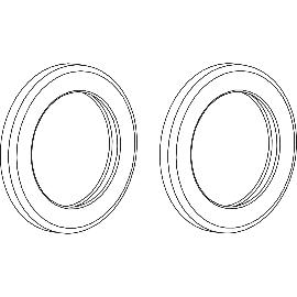 Imagine produs pentru Pereche manere tip scoica VITRIS Atrivant 80, rotund DM 44 mm, autoadeziv, inox