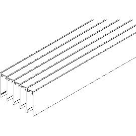 Imagine produs pentru Sina tavan inalta VITRIS Atrivant 80, 5 benzi, L=6000 mm, aluminiu argintiu