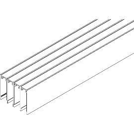 Imagine produs pentru Sina tavan inalta VITRIS Atrivant 80, 4 benzi, L=6000 mm, aluminiu argintiu