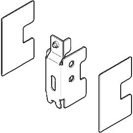 Imagine produs pentru Adaptor VITRIS Atrivant 80 pentru profil perete, argintiu