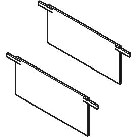 Slika artikla za VITRIS Atrivant 80 pokrivne kape za stropnu vodilicu nisku 3-struku srebrne