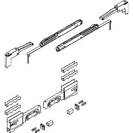 Imagine produs pentru Set feronerie VITRIS Atrivant 80 Komfort,inchidere stanga,aluminiu alb RAL 9006
