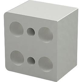 Artikelbild für Distanzklotz DistaCube® 25 mm, Aluminium Seidenweiß-matt