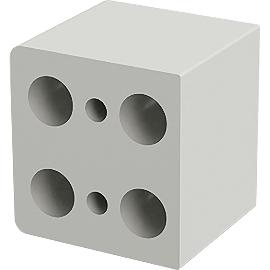 Artikelbild für Distanzklotz DistaCube® 30 mm, Aluminium Seidenweiß-matt