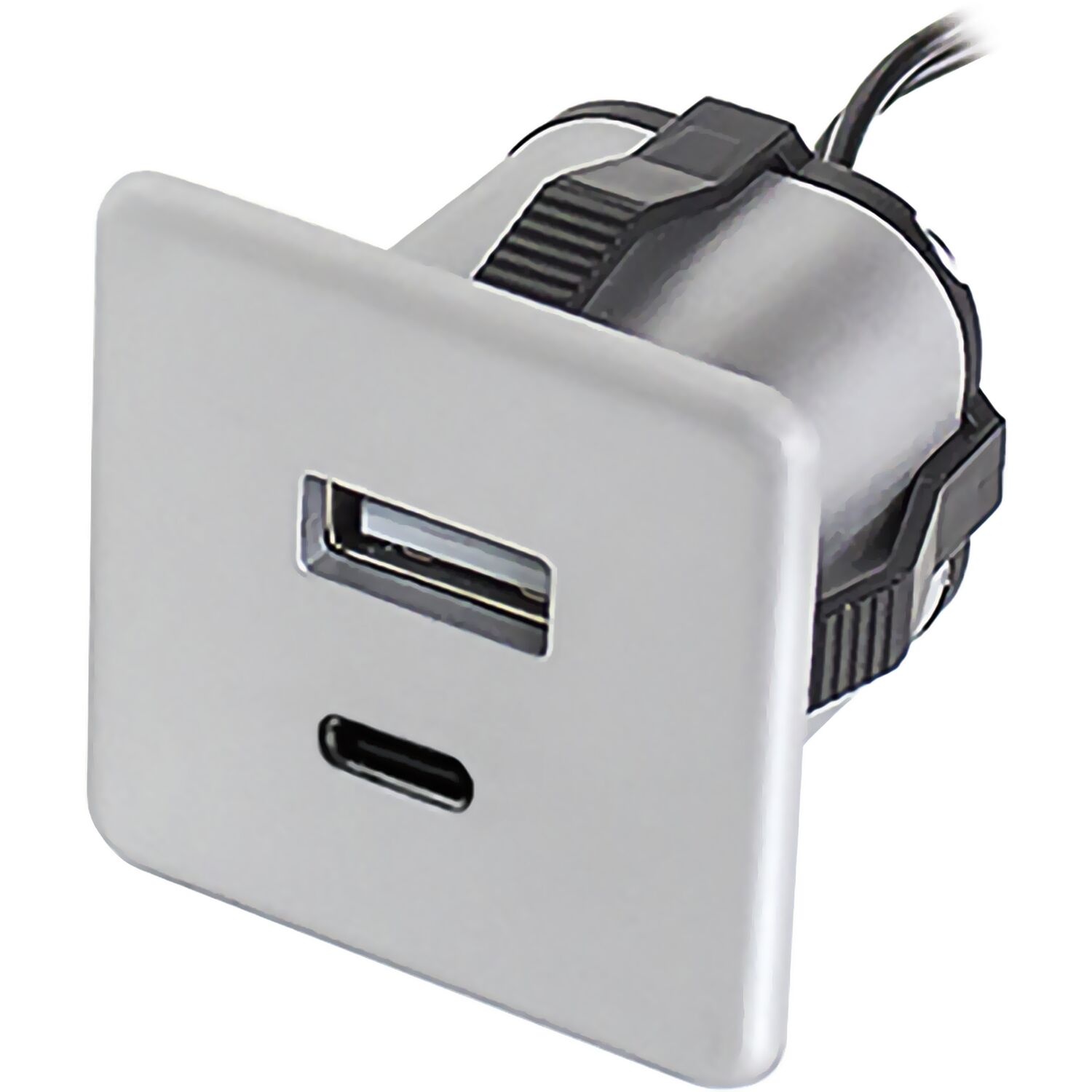 Einbau USB-Charger schwarz 1xTYP-A + C