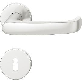 Artikelbild für FSB Drückergarnitur 12 1045 ASL auf Rosette BB, Aluminium silber eloxiert