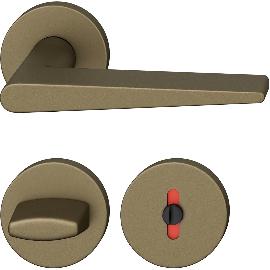 Artikelbild für FSB Drückergarnitur 12 1005 ASL auf Rosette WC, Aluminium mittelbronzefarbig