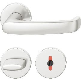 Artikelbild für FSB Drückergarnitur 12 1045 ASL auf Rosette WC, Aluminium silber eloxiert