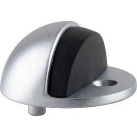 Artikelbild für Bodentürpuffer - Bodenplatte ø 45, Anschlaghöhe 17 mm, Messing verchromt matt