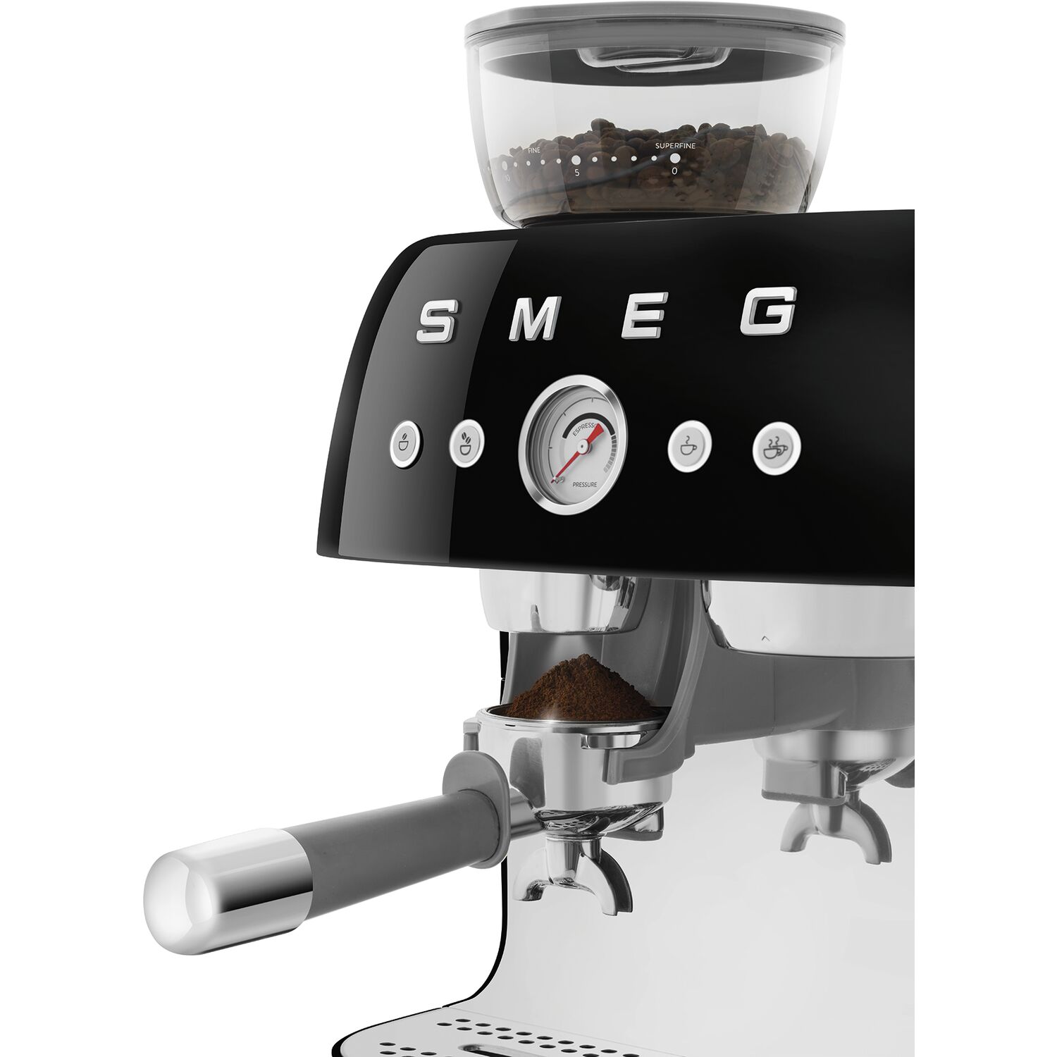 SMEG Espresso Kaffeemaschine EGF03BLEU Schwarz