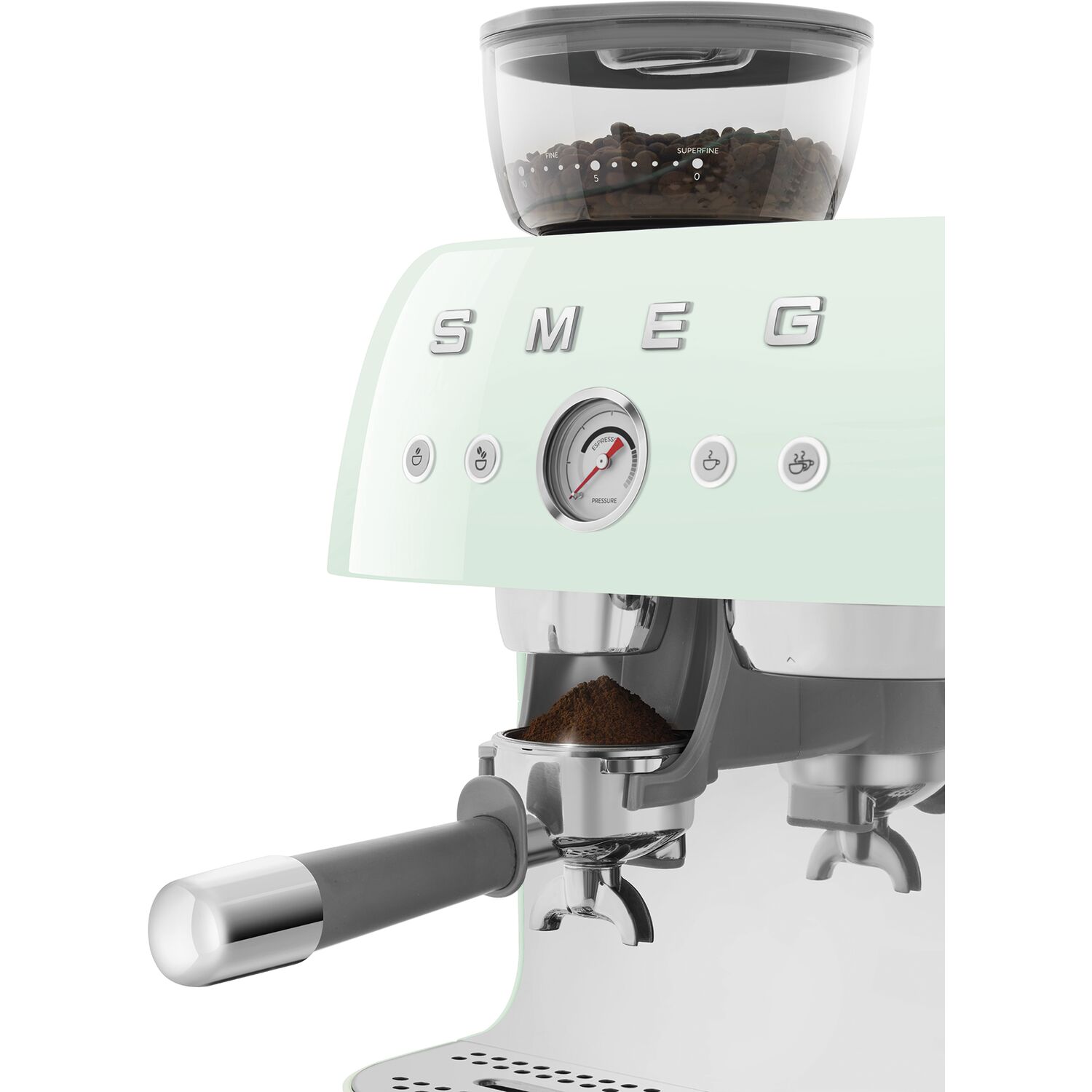 Pastellgrün SMEG Kaffeemaschine EGF03PGEU Espresso