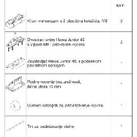 Slika artikla za HAWA-Junior 40/Z garnitura okova za drvo, bez vodilice
