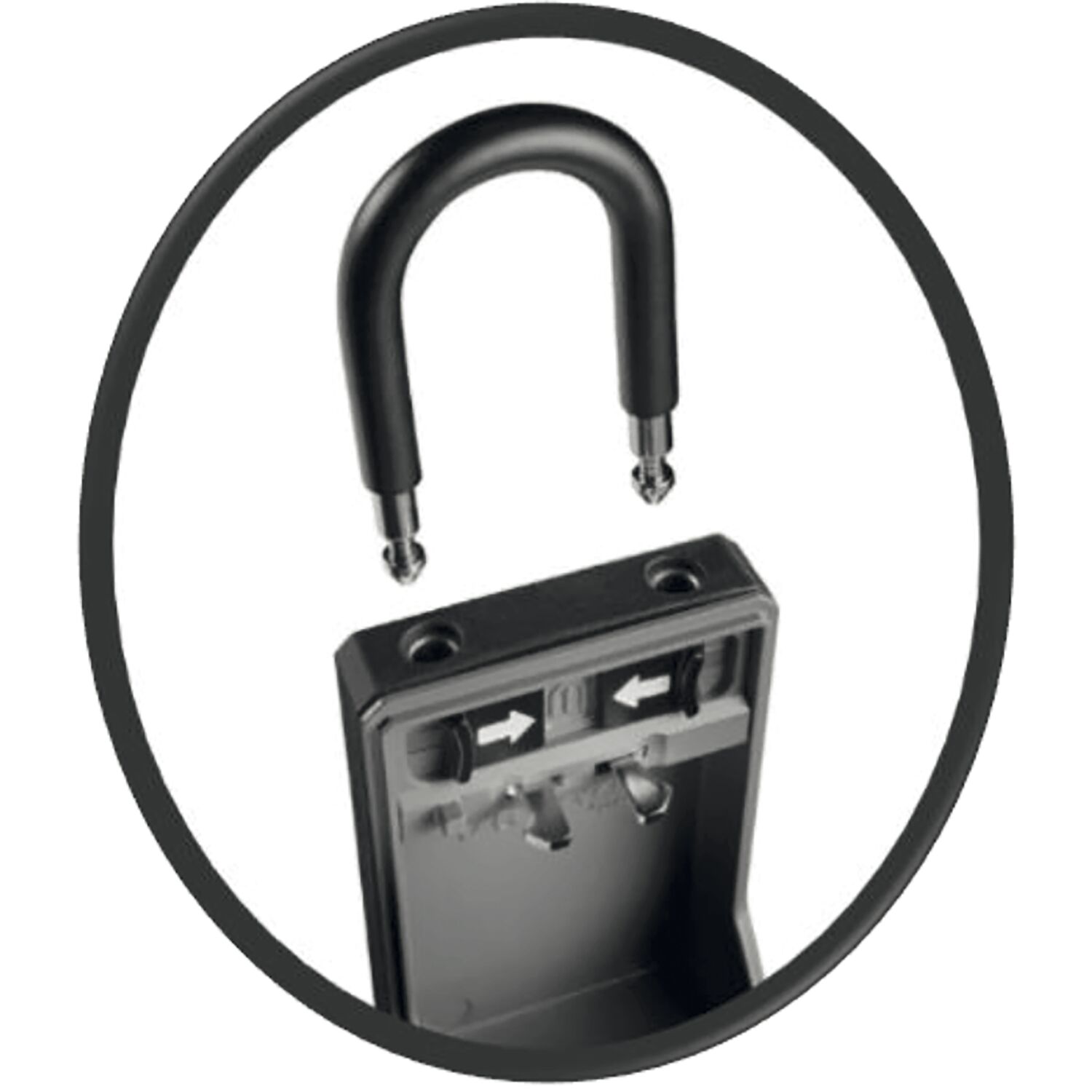 MASTER LOCK Schlüsselsafe 5480 EURD mit abnehmbarem Bügel, schwarz/grau