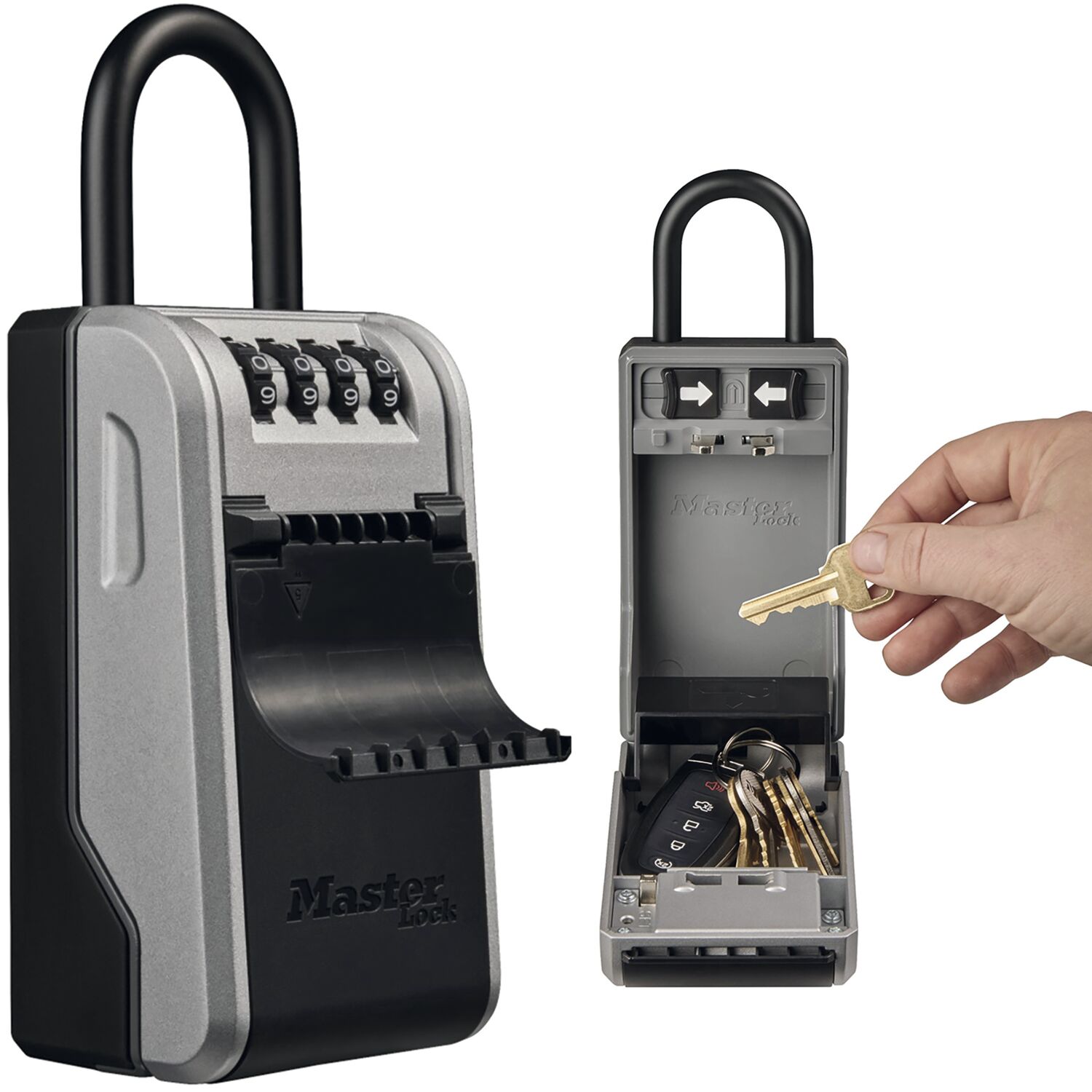 MASTER LOCK Schlüsselsafe 5480 EURD mit abnehmbarem Bügel, schwarz/grau