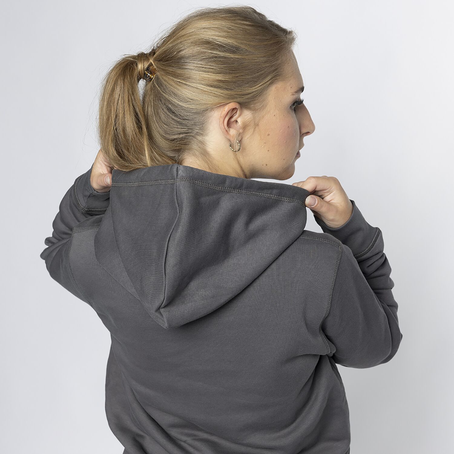 hello yellow hoodie pista grau